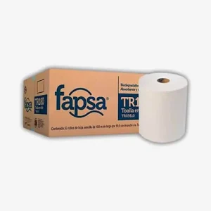Toalla en rollo blanca